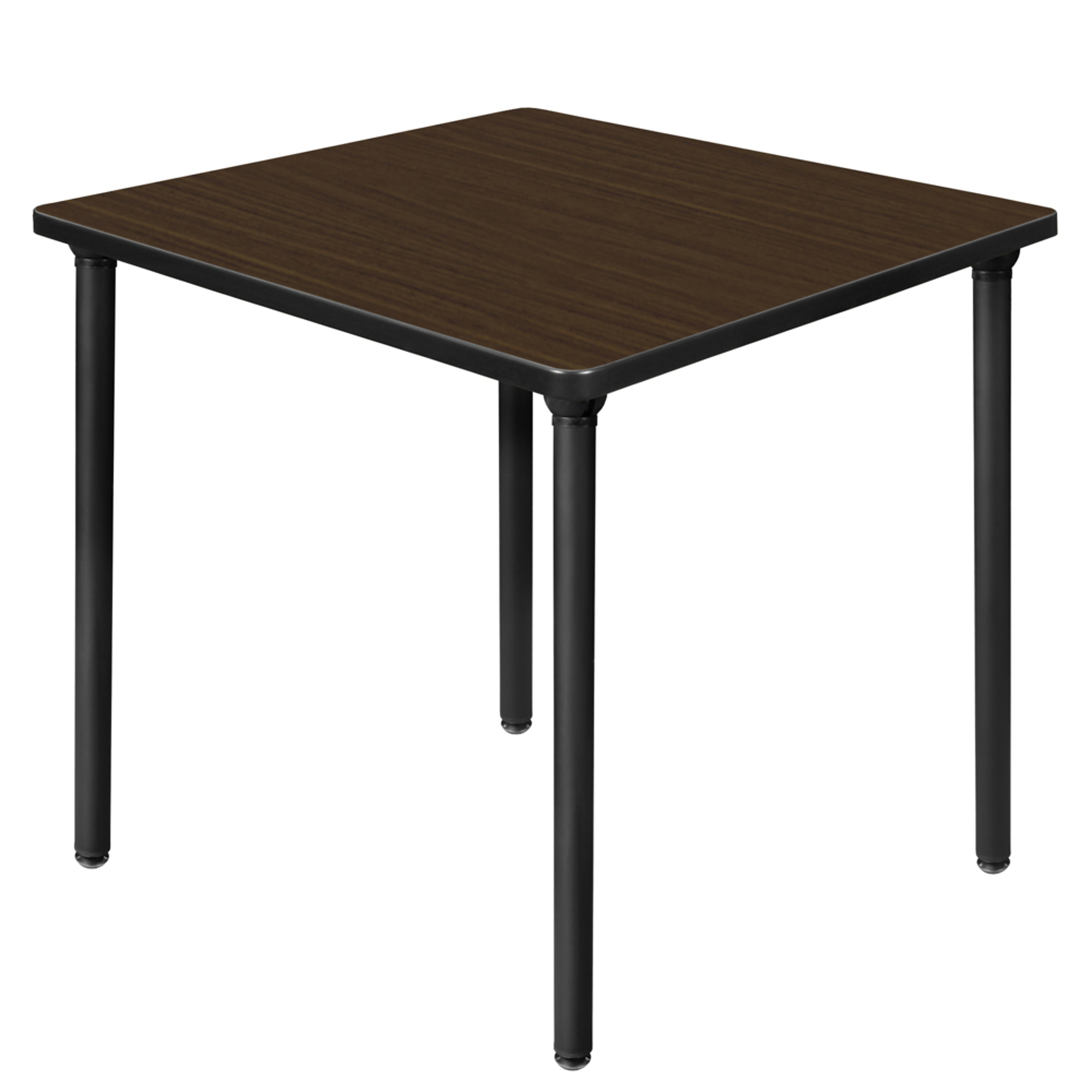 Regency Kee Square Breakroom Table — 30in., Neo Walnut Top, Black Folding Legs, Model# TBF3030NWBK